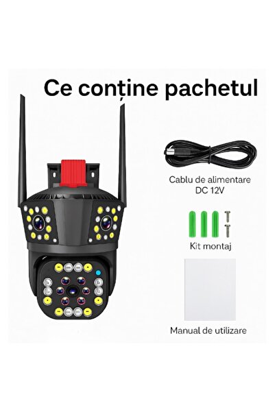 GermaNova Έξυπνη κάμερα παρακολούθησης εξωτερικού χώρου με WiFi GermaNova™, διπλός φακός, ανίχνευση κίνησης