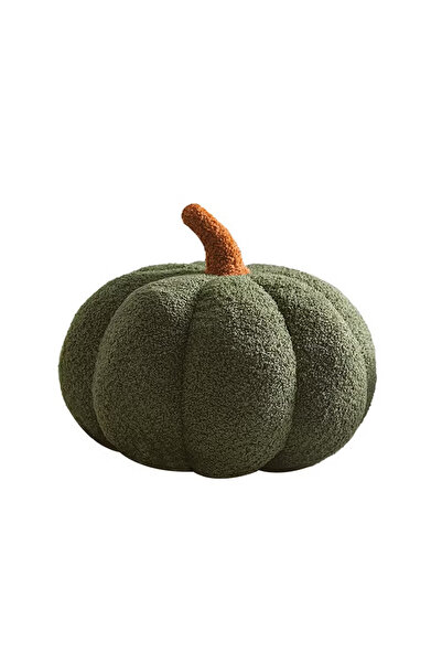 oiphome Ornament decorativ din pânză de pluș - Concept de toamnă verde - 30 x 30