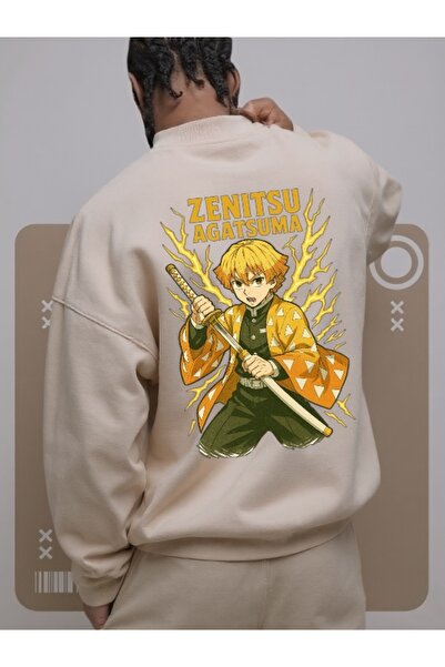 Wish BF Unisex Men/Women Zenitsu Back Colorful Custom Printed Cotton Oversize...