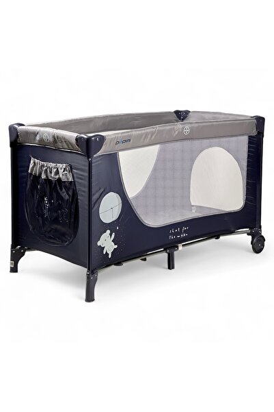 ALBADER حظيرة لعب مستطيلة للأطفال بعجلات - حظيرة لعب قابلة للطي مع باب جانبي وألواح شبكية آمنة