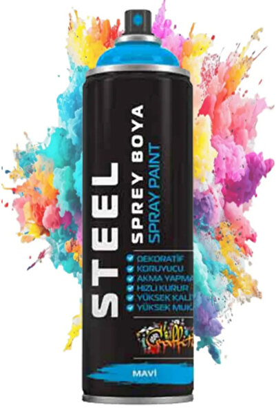 Minopi Mavi Sprey Boya 200 ml Hızlı Kuruyan Renkli Profesyonel Ahşap Plastik ...