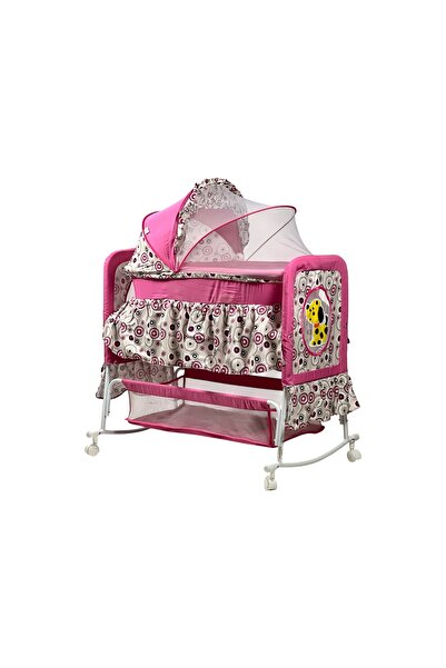 ALBADER 2-in-1 Baby Bed with Large Umbrella-Style Canopy, Mosquito Net, Convertible Toddler Bed For Sleep