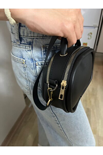 Piovere Borsa Oval Form Mini Çapraz Omuz Çantası