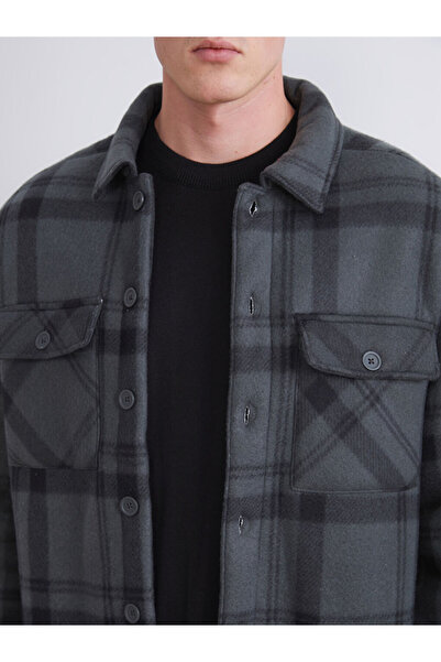 LC Waikiki Rahat Kalıp Ekose Erkek Gömlek Ceket