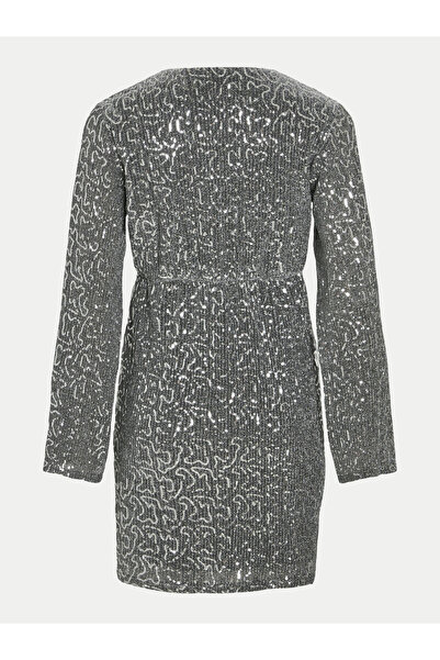 VILA Γυναικείο Φόρεμα Κοκτέιλ 14101818 Ασημί