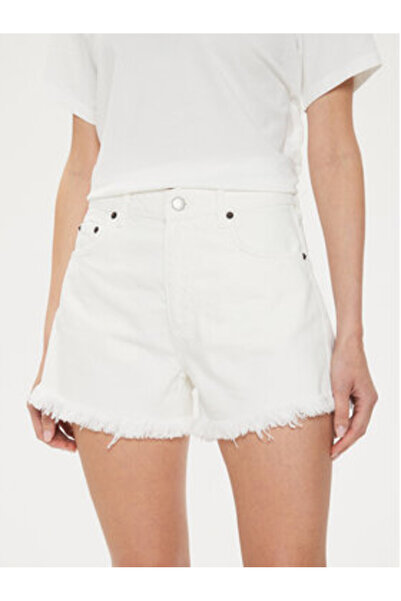 Sisley Γυναικείο τζιν σορτς 4QVSL9014 Λευκό