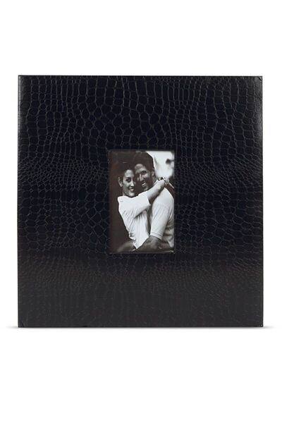 NRCN 500lü Büyük Deri Fotoğraf Albümü (10X15CM) Telli - Metal Spiralli* - Foto Pencereli, Yatay Ve Dikey