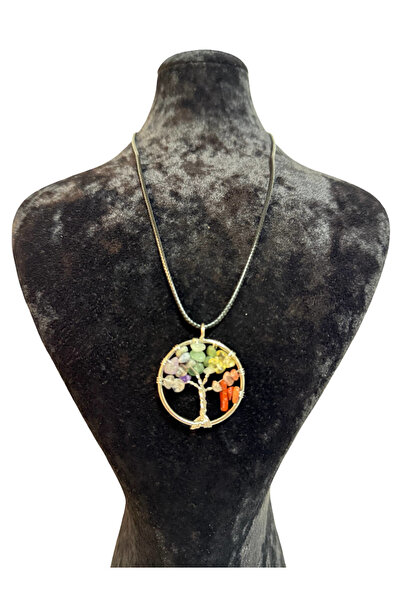 Jewerly قلادة نسائية من الحجر الطبيعي الملون