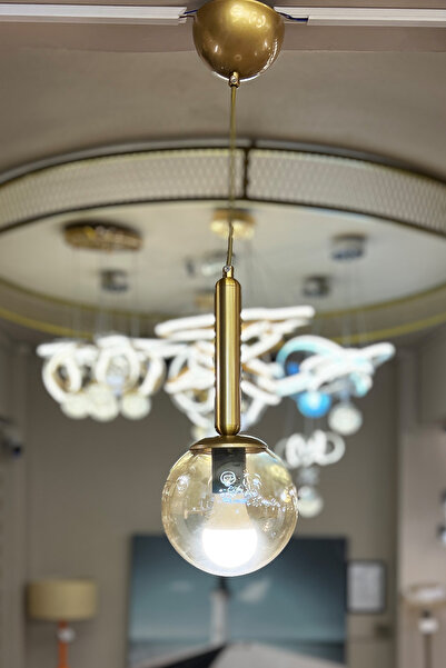 MINIMAL ETICARET VE BILGI TEKNOLOJILERI Golden Balll Slim Honey Yellow Cam Avize