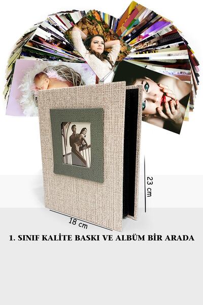 NRCN حزمة طباعة الصور مع ألبوم 200 بطاقة Fujifilm مقاس 10 × 15 (طباعة أصلية م...