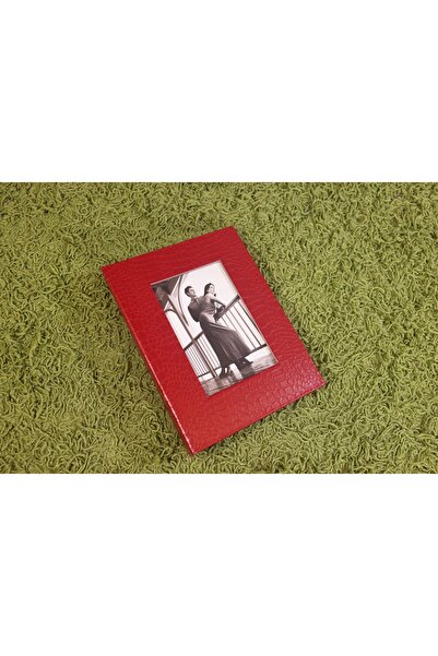 Angelphoto ألبوم صور جلدي مقاس 10 × 15 سم مكون من 200 قطعة باللون الأحمر