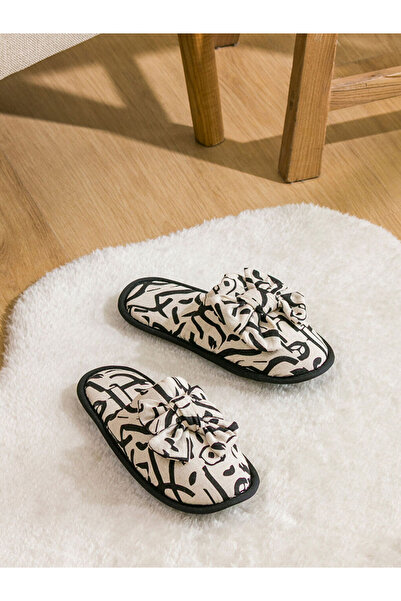 LC Waikiki Sparkling Choices from Shining Store | Women's House Slippers with Bow Detail