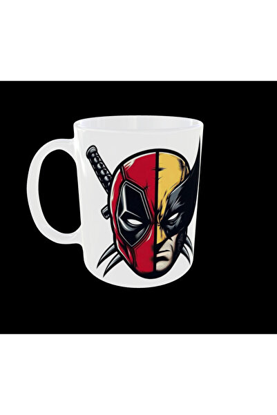 Home كوب بتصميم شخصيات مارفل الخارقة مع تماثيل ديدبول وولفرين