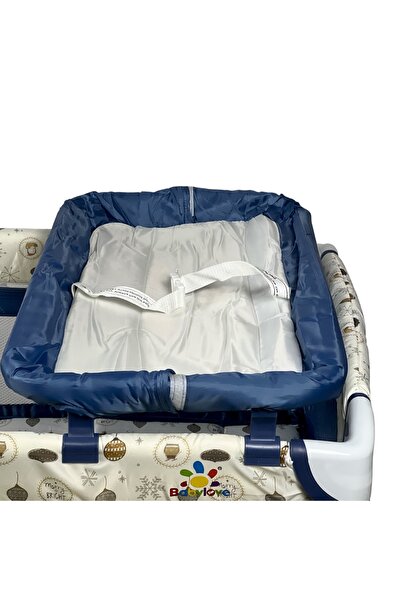 ALBADER Baby Playpen Two-Level, Baby Crib and Playpen with Changing Table, Foldable Portable Baby Bed