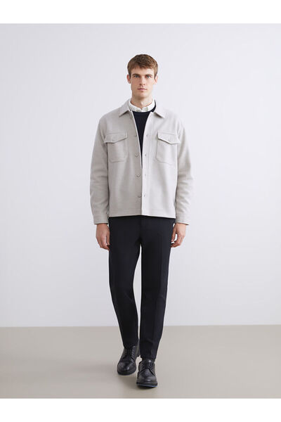 LC Waikiki Regular Fit Uzun Kollu Kaşe Erkek Gömlek Ceket