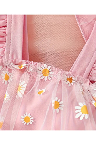 mamignonne Kız bebek papatya desenli tütü elbise