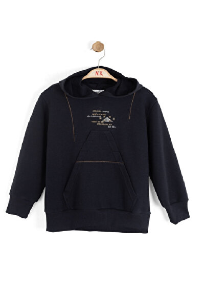 NK Boy's Shape Hooded Sweatshirt 8-14 Years Old Navy Blue