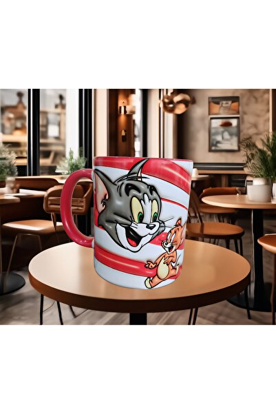 Mugs and love Tom ve jerry baskı porselen kupa