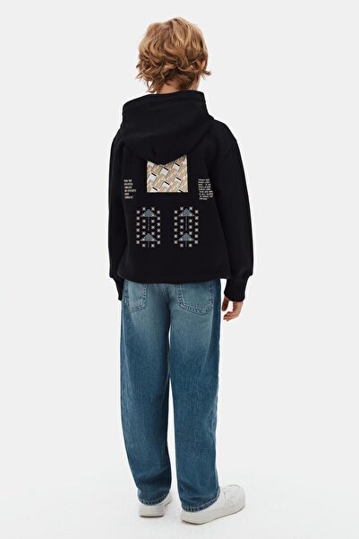 NK Boy's Shape Hooded Sweatshirt 8-14 Years Old Navy Blue