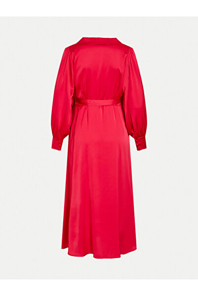 VILA Γυναικείο Φόρεμα Κοκτέιλ 14093784 Κόκκινο