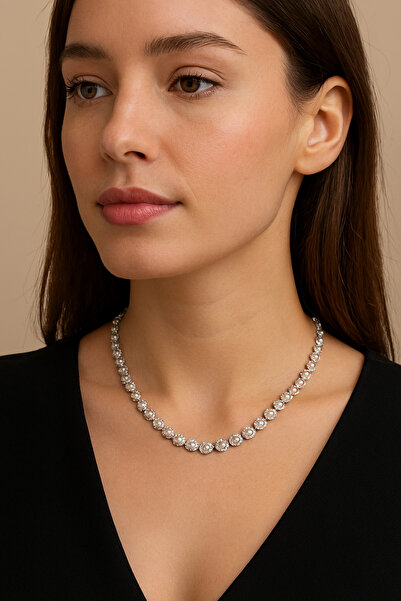 Store SİLVER TAŞLI KOLYE