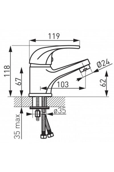 FERRO Vasto stand-alone washbasin mixer