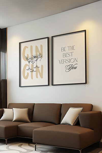 Basquiart Set de 2 postere cu ramă neagră Bohemian, Set de picturi nr:4