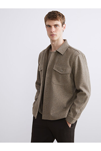 LC Waikiki Regular Fit Long Sleeve Cachet Men's Shirt Jacket