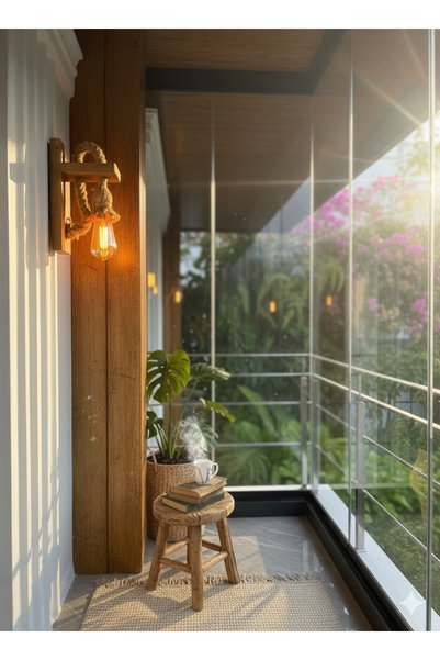 Akinsc Mobilya Dekorasyon Wooden Wall Sconce