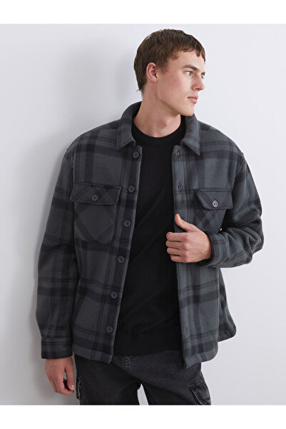 LC Waikiki Rahat Kalıp Ekose Erkek Gömlek Ceket