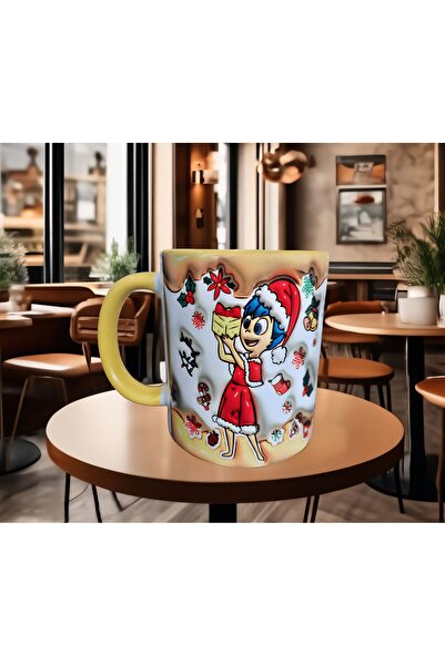 Mugs and love Ters yüz neşe baskı porselen kupa