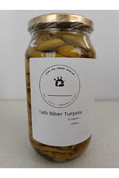 FATMA ANA YÖRESEL LEZZETLER Tatlı Biber Turşusu 1200cc (Doğal, Ev Yapımı)