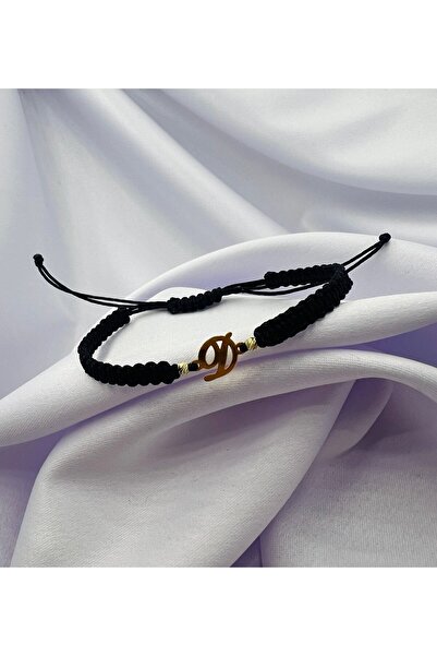 OEM Brățară cu inițială, bilute din aur 14k - Reglabila