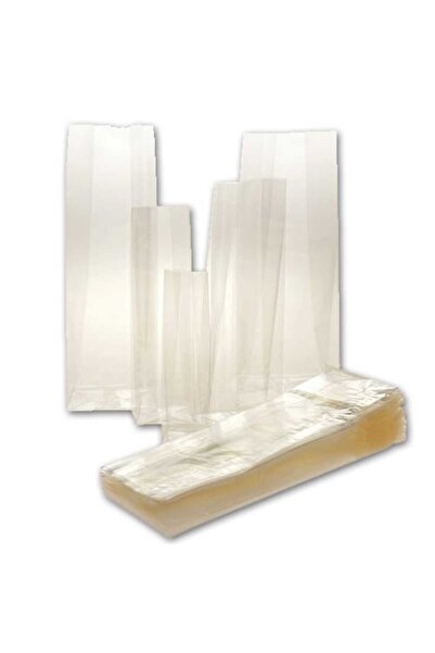 Neste Pungi alimentare BOPP, bază plată transparentă, set 100, 14x9x36 cm