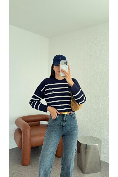 HAZELANNA Tricotaj cu dungi albe