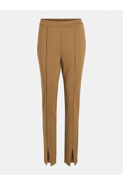 VILA Γυναικείο Παντελόνι από Υφασμάτινο 14091907 Καφέ