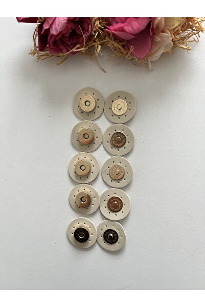 zg hobi aksesuar مغناطيس جلدي خماسي للحقائب المحبوكة - خماسي سهل الفتح والإغلاق