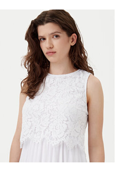 VILA Γυναικείο Φόρεμα Κοκτέιλ 14100341 Λευκό