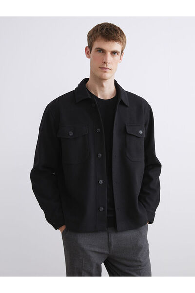 LC Waikiki Regular Fit Uzun Kollu Kaşe Erkek Gömlek Ceket