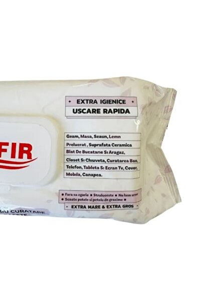 SAFİR Wet Wipes with Vinegar and Baking Soda, Pack of 4 - 100 pcs