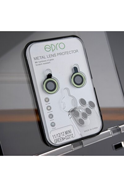 EPRO iPhone 11 / 12 / 12 Mini Compatible Camera Lens Protector – Green with Frame