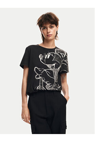 Desigual Γυναικείο T-Shirt 24WWTKA1 Μαύρο