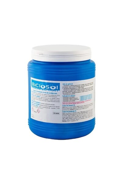 Biclosol Cutie cu 300 de tablete dezinfectante efervescente cu clor Biclosol, 1 kg
