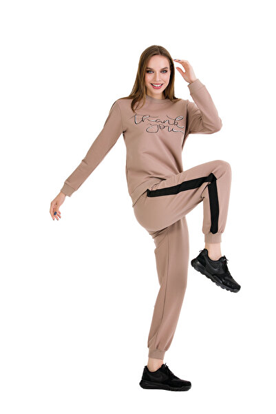MOPİ Crew Neck Soft Two Thread Pocket Tracksuit Set