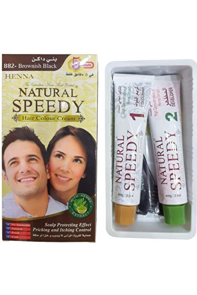 hena Henna Speedy Scalp Protecting Effect Permanent Hair Colour Cream 882 Bro...