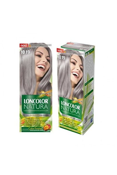 Loncolor Pachet 2x Vopsea de par Natura 10.19 Blond Argintiu