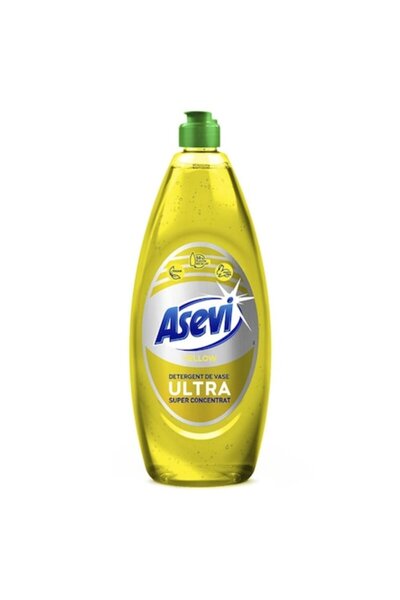 ASEVI Set 3 x Detergent de Vase Yellow, Ultra Super Concentrat, 650 ml