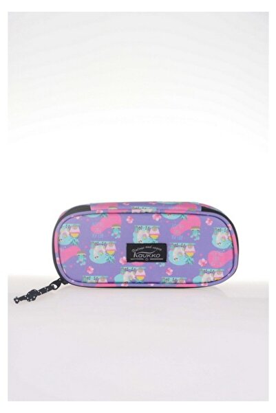 KAUKKO Nature Özel Bölmeli Junior Bag Kalem Çantası Lama Mor (K2331)