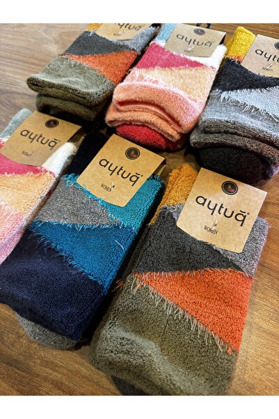 Aytuğ Women's Winter Reverse Towel Comfortable Socks 6-Pack