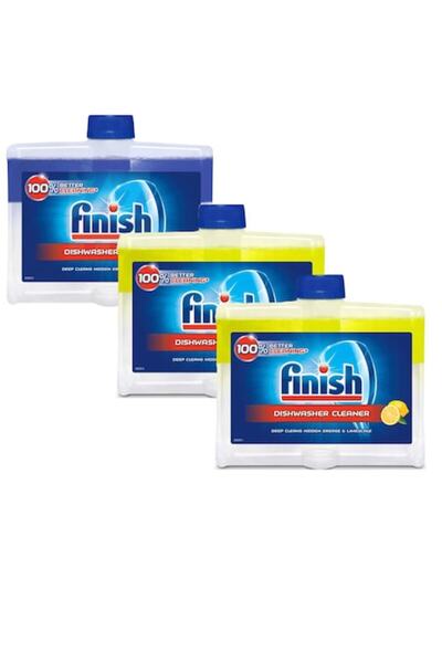 Finish Set de curățare pentru mașina de spălat vase, lămâie, 3x250ml